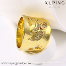 13551 XUPING Moda hot sale 24 k ouro cor mulheres grande anel